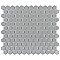 Metro 7/8" Hex Glossy Light Gray Porcelain Mosaic Tile - Sold Per Case of 10 - 8.56 square feet
