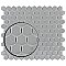 Metro 7/8" Hex Glossy Light Gray Porcelain Mosaic Tile - Sold Per Case of 10 - 8.56 square feet
