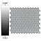 Metro 7/8" Hex Glossy Light Gray Porcelain Mosaic Tile - Sold Per Case of 10 - 8.56 square feet