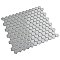 Metro 7/8" Hex Glossy Light Gray Porcelain Mosaic Tile - Sold Per Case of 10 - 8.56 square feet