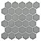 Metro Glossy 2" HexLight Gray Porcelain Mosaic Tile - Sold Per Case of 10 - 8.20 square feet