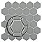 Metro Glossy 2" HexLight Gray Porcelain Mosaic Tile - Sold Per Case of 10 - 8.20 square feet