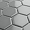 Metro Glossy 2" HexLight Gray Porcelain Mosaic Tile - Sold Per Case of 10 - 8.20 square feet