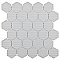 Metro Glossy 2" HexLight Gray Porcelain Mosaic Tile - Sold Per Case of 10 - 8.20 square feet