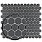 Gotham 1" Hex Unglazed Porcelain Tile - Black - Per Case of 10 Sheets - 8.56 Square Feet