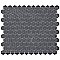 Gotham 1" Hex Unglazed Porcelain Tile - Black - Per Case of 10 Sheets - 8.56 Square Feet