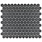 Gotham 1" Hex Unglazed Porcelain Tile - Black - Per Case of 10 Sheets - 8.56 Square Feet