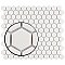 Gotham 1" Hex Unglazed Porcelain Tile - Off-White - Per Case of 10 Sheets - 8.56 Square Feet