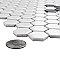 Metro 1" Hex Matte White Snowflake 10-1/4" x 11-7/8" Porcelain Mosaic Tile - Sold Per Case of 10 - 8.65 Square Feet