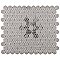 Metro 1" Hex Matte White Snowflake 10-1/4" x 11-7/8" Porcelain Mosaic Tile - Sold Per Case of 10 - 8.65 Square Feet
