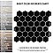 Metro 2" Hex Glossy Black 11-1/8" x 12-5/8" Porcelain Mosaic Tile - Sold Per Case of 10 - 10.0 Sq. Ft.