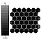 Metro 2" Hex Glossy Black 11-1/8" x 12-5/8" Porcelain Mosaic Tile - Sold Per Case of 10 - 10.0 Sq. Ft.