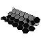 Metro 2" Hex Glossy Black 11-1/8" x 12-5/8" Porcelain Mosaic Tile - Sold Per Case of 10 - 10.0 Sq. Ft.