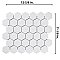 Metro 2" Hex Matte White Porcelain Mosaic - Per Case of 10 - 9.96 Square Feet