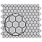 Metro 1" Hex Glossy White Porcelain Mosaic Tile - Per Case of 10 - 8.5 Square Feet