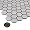 Metro 1" Hex Glossy White Porcelain Mosaic Tile - Per Case of 10 - 8.5 Square Feet
