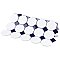 Metro Octagon M White w/Cobalt Dot 11-1/2" x 11-1/2" Porcelain Mosaic Tile - Sold Per Case of 10 - 9.4 Sq. Ft.