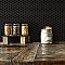 Metro Penny Glossy Black 11-1/2" x 9-3/4" Porcelain Mosaic Tile - Sold Per Case of 20 - 15.94 Square Feet