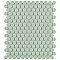Metro Penny Matte Light Green 9-3/4" x 11-1/2" Porcelain Mosaic Tile - Sold Per Case of 10 - 7.97 Square Feet