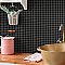 Metro 1" Square Matte Black 10-3/4 x 11-3/4 Porcelain Mosaic Tile - Sold Per Case of 10 - 9.0 Sq. Ft.