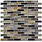 Tessera Subway Stonehenge 11-3/4" x 11-3/4" Glass & Stone Mosaic Tile - Gray/Brown/Tan - Per Sheet - .95 Square Feet