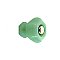 Milk Green 1" Glass Hexagonal Knob, Front Mounted