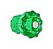 Forest Green Fluted Glass Knob - 1" Diameter - Small