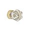 Clear Glass Hexagonal Knob, 1", Rear Mounted, Brass Base