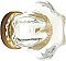 Clear Glass Hexagonal Knob, 1-1/4". Rear Mounted, Brass Base