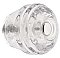 Clear Ribbed Round Glass Knob - 1-1/8" - Front Mounted