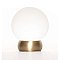 Glass Ball Knob- Frosted Clear & Brushed Brass