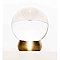 Glass Ball Knob- Transparent Clear & Brushed Brass
