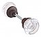 Clear Glass Round Doorknob Pair - Multiple Finishes