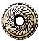 Roanoke Door Rosette Antique Brass