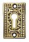 Rice Keyhole Cover, Antique Brass