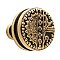 Sargent 1875 Large Cabinet Knob, Antique Brass