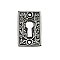 Daisy Keyhole Cover, Antique Nickel
