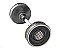 Cushion Doorknob Pair Antique Nickel