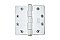 4.5" x 4.5" Steel Door Hinge Pair - Radius Corners