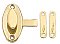 Hoosier Oval  Latch - Polished Brass