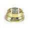 Brass-Plated Flush Mount Collar Light Fixture, 3-1/4" Fitter