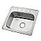 Gourmetier Carefree Drop-in Single Bowl Kitchen Sink - Brushed Stainless Steel