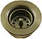 Tacoma Stainless Steel Bar Sink Duo Basket Strainer - Antique Brass
