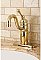 Victorian Single-Handle Monoblock Bathroom Faucet with Pop-Up Drain - Polished Brass