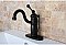 Victorian Single-Handle Monoblock Bathroom Faucet with Pop-Up Drain - Oil Rubbed Bronze