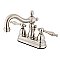 Kingston Brass 4-Inch Centerset Lavatory Faucet - Metal Levers - Brushed Nickel