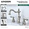 Heritage Widespread Sink Faucet - Metal Lever Handles - Polished Brass