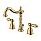 Heritage Widespread Sink Faucet - Metal Lever Handles - Polished Brass