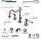 Heirloom Wilshire Widespread Sink Faucet - Crystal Lever Handles - Satin Nickel