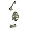 Pressure Balance Tub & Shower Set - Satin Nickel